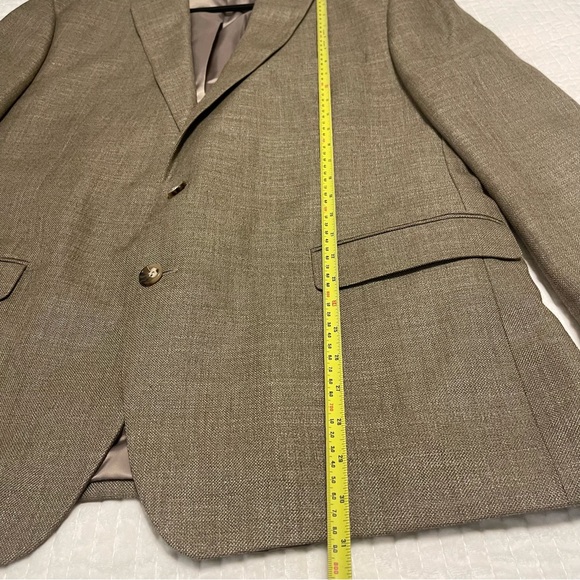 Lauren Ralph Lauren Men's Blazer Jacket Linen Blend Tan Brown Size 46R - Picture 12 of 16